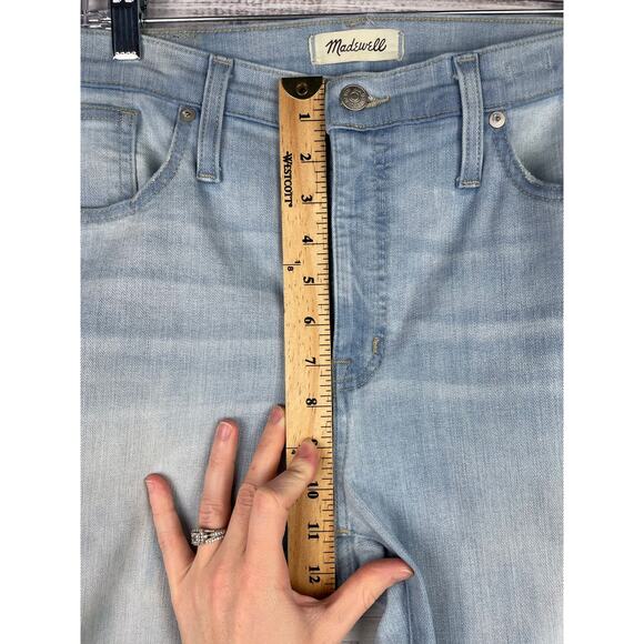 Madewell 9” Mid Rise Skinny Crop Jeans 32 Light Wash Stretch Soft Basic Normcore - Picture 4 of 11